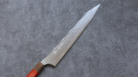 Yu Kurosaki Senko Ei SG2 Hammered Sujihiki 270mm Padoauk Handle - Seisuke Knife