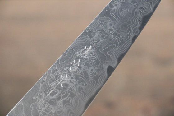 Takeshi Saji R2/SG2 Diamond Finish Damascus Petty-Utility Japanese Knife 135mm Ironwood Handle - Seisuke Knife