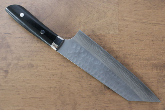 Takeshi Saji SRS13 Hammered Bunka 180mm Black Micarta Handle - Seisuke Knife
