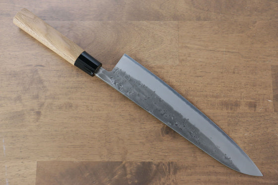 Seisuke Blue Steel No.2 Nashiji Gyuto 240mm Chestnut Handle - Seisuke Knife