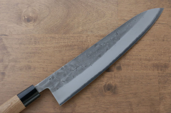 Seisuke Blue Steel No.2 Nashiji Gyuto 240mm Chestnut Handle - Seisuke Knife