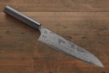  Ogata White Steel No.2 Damascus Migaki Finished Gyuto  210mm with Shitan Handle - Seisuke Knife