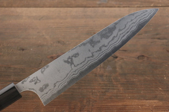Ogata White Steel No.2 Damascus Migaki Finished Gyuto Japanese Knife 210mm with Shitan Handle - Seisuke Knife