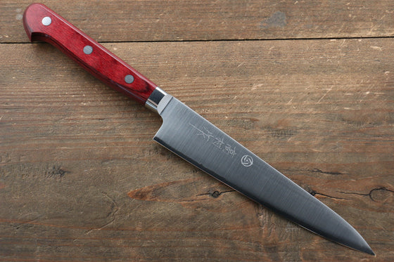 Takamura Knives R2/SG2 Petty-Utility 150mm with Red Pakka wood Handle - Seisuke Knife