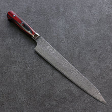  Yoshimi Kato VG10 Damascus Kiritsuke Sujihiki 240mm Black Pakka wood Handle - Seisuke Knife