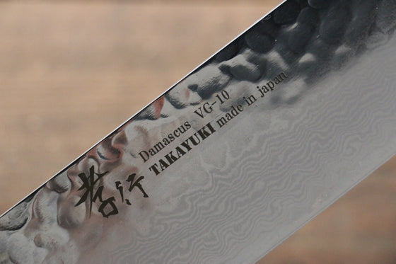 Sakai Takayuki VG10 33 Layer Damascus Nakiri 170mm with Keyaki (Japanese Elm) Handle - Seisuke Knife