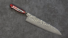  Yoshimi Kato VG10 Damascus Gyuto 240mm Red Pakka wood Handle - Seisuke Knife