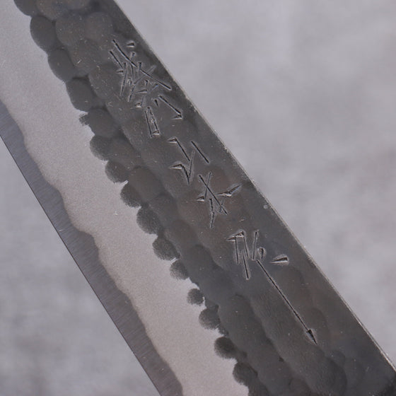 Nao Yamamoto Blue Steel Kurouchi Hammered(Maru) Gyuto 180mm Walnut Handle - Seisuke Knife