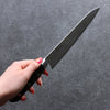 Seisuke Nami AUS10 Mirrored Finish Damascus Gyuto 210mm Black Pakka wood Handle - Seisuke Knife