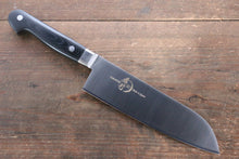  Sakai Takayuki Grand Chef Grand Chef Swedish Steel-stn Santoku  180mm Black Micarta Handle - Seisuke Knife