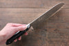 Sakai Takayuki Grand Chef Grand Chef Swedish Steel-stn Santoku  180mm Black Micarta Handle - Seisuke Knife