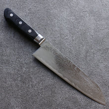  Seisuke Nami AUS10 Mirrored Finish Damascus Santoku 180mm Black Pakka wood Handle - Seisuke Knife