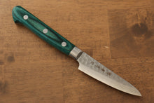  Sakai Takayuki VG10 17 Layer Damascus Petty-Utility  80mm Green Pakka wood Handle - Seisuke Knife