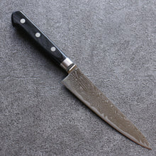  Seisuke Nami AUS10 Mirrored Finish Damascus Petty-Utility 135mm Black Pakka wood Handle - Seisuke Knife