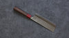 Yoshimi Kato Minamo R2/SG2 Hammered Nakiri 165mm Shitan (ferrule: Red Pakka wood) Handle - Seisuke Knife