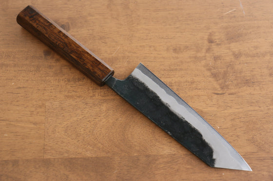 Kyohei Shindo Blue Steel Black Finished Bunka 165mm with Lacquered Oak Handle - Seisuke Knife