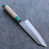 Seisuke Blue Super Hammered Bunka 165mm Walnut(With Double Green Pakka wood) Handle - Seisuke Knife