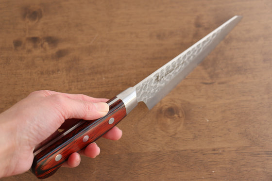 Sakai Takayuki VG10 33 Layer Damascus Sabaki 150mm Mahogany Pakka wood Handle - Seisuke Knife