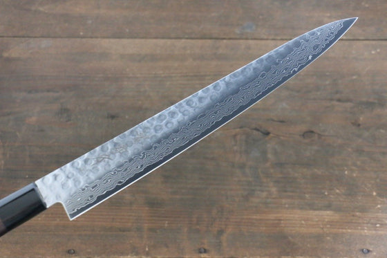 Sakai Takayuki AUS10 45 Layer Damascus Japanese Chef's Sujihiki Knife 240mm with Shitan Handle - Seisuke Knife