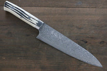  Takeshi Saji SG2 Black Damascus Gyuto 180mm Cow Bone Handle - Seisuke Knife