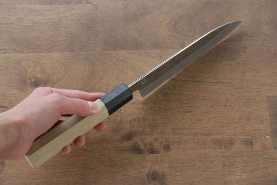Choyo Silver Steel No.3 Mirrored Finish Santoku 180mm Magnolia Handle - Seisuke Knife