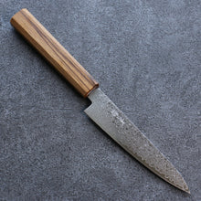  Seisuke ZA-18 Mirrored Finish Damascus Petty-Utility 135mm Oak Handle - Seisuke Knife