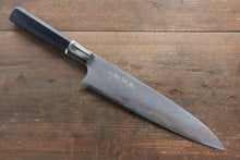  Takeshi Saji Blue Steel No.2 Colored Damascus Gyuto Japanese Knife 240mm Ebony with Ring Handle - Seisuke Knife