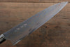 Takeshi Saji Blue Steel No.2 Colored Damascus Gyuto 240mm Ebony with Ring Handle - Seisuke Knife