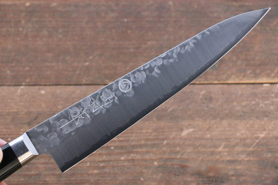 Takamura Knives VG10 Hammered Petty-Utility Japanese Knife 150mm with Black Pakkawood Handle - Seisuke Knife