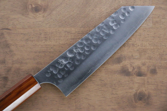 Yoshimi Kato Silver Steel No.3 Hammered Bunka 165mm with Lacquered Sugi Wood Handle - Seisuke Knife