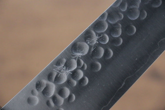 Yoshimi Kato Silver Steel No.3 Hammered Bunka 165mm with Lacquered Sugi Wood Handle - Seisuke Knife