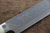 Takeshi Saji Blue Steel No.2 Colored Damascus Sujihiki 270mm White Cow Bone Handle - Seisuke Knife