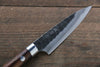 Takeshi Saji Blue Super Kurouchi Hammered Petty-Utility 90mm Ironwood Handle - Seisuke Knife