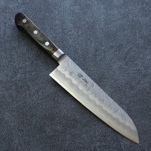  Seisuke Silver Steel No.3 Nashiji Santoku 180mm Brown Pakka wood Handle - Seisuke Knife