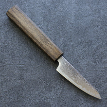  Seisuke Nami AUS10 Mirrored Finish Damascus Petty-Utility 80mm Oak Handle - Seisuke Knife