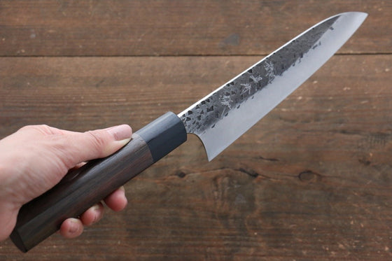 Yu Kurosaki Blue Super Clad Hammered Kurouchi Gyuto Japanese Chef Knife 180mm - Seisuke Knife