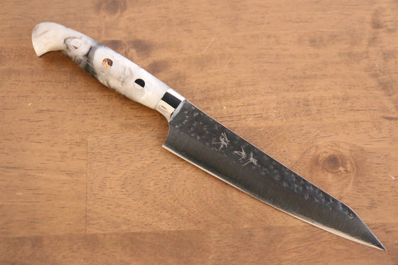 Yu Kurosaki Senko R2/SG2 Hammered Petty-Utility 150mm White Acrylic Handle - Seisuke Knife