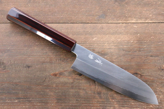 Seisuke Silver Steel No.3 Santoku Japanese Knife 165mm with Lacquered Handle - Seisuke Knife