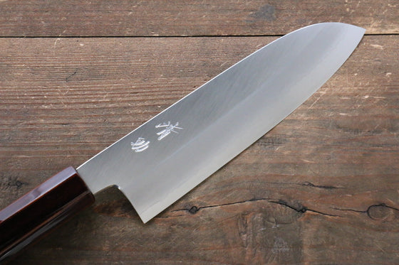 Seisuke Silver Steel No.3 Santoku Japanese Knife 165mm with Lacquered Handle - Seisuke Knife