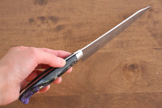Yu Kurosaki Senko R2/SG2 Hammered Petty-Utility 150mm Black Acrylic Handle - Seisuke Knife