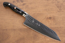  Yu Kurosaki Senko SG2 Hammered Santoku 180mm Black Acrylic Handle - Seisuke Knife