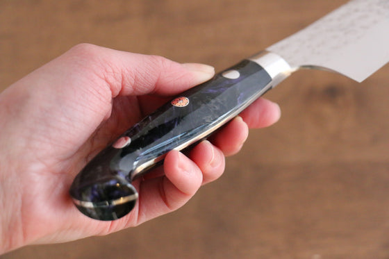 Yu Kurosaki Senko R2/SG2 Hammered Santoku 180mm Black Acrylic Handle - Seisuke Knife