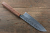 Yu Kurosaki Raijin Cobalt Special Steel Hammered santoku Japanese Knife 165mm Walnut Handle - Seisuke Knife