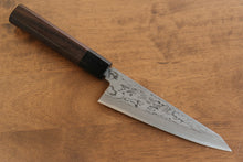  Hideo Kitaoka Blue Steel No.2 Damascus Honesuki Boning Japanese Knife 150mm Shitan Handle - Seisuke Knife
