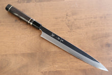  Yu Kurosaki Blue Steel No.2 Mirrored Finish Yanagiba  270mm Ebony with Double Water Buffalo Ring Handle - Seisuke Knife