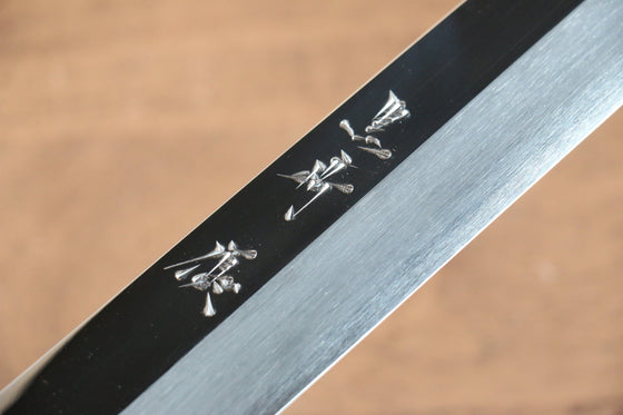 Yu Kurosaki Blue Steel No.2 Mirrored Finish Yanagiba 300mm Ebony with Double Water Buffalo Ring Handle - Seisuke Knife