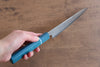 Seisuke VG5 Nashiji black dye Petty-Utility 150mm Blue Canvas Micarta Handle - Seisuke Knife
