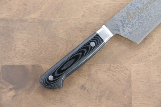 Sakai Takayuki Coreless Damascus Kengata Gyuto 190mm Black Micarta Handle - Seisuke Knife
