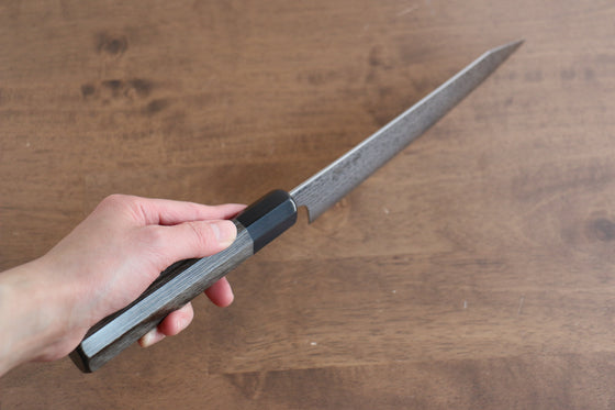 Kanjyo VG10 Damascus Kiritsuke Gyuto 210mm Gray Pakka wood Handle - Seisuke Knife