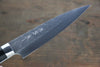 Takeshi Saji SRS13 Hammered Petty-Utility Japanese Knife 130mm Black Micarta Handle - Seisuke Knife